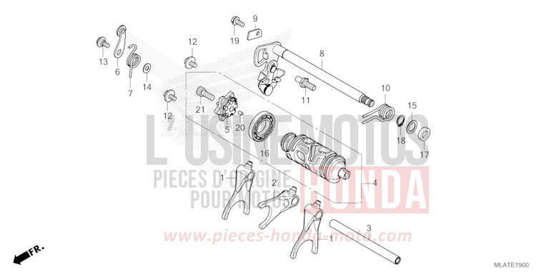 BARILLET DE SELECTION (CMX1100A/A2) de CMX 1100 "Rebel" MAT BALLISTIC BLACK METALLIC (NHA86) 2026